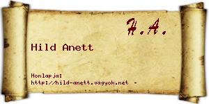 Hild Anett névjegykártya